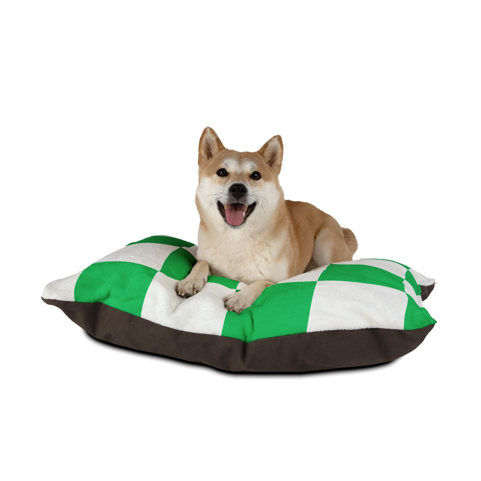 Pet Bed- green checkered
