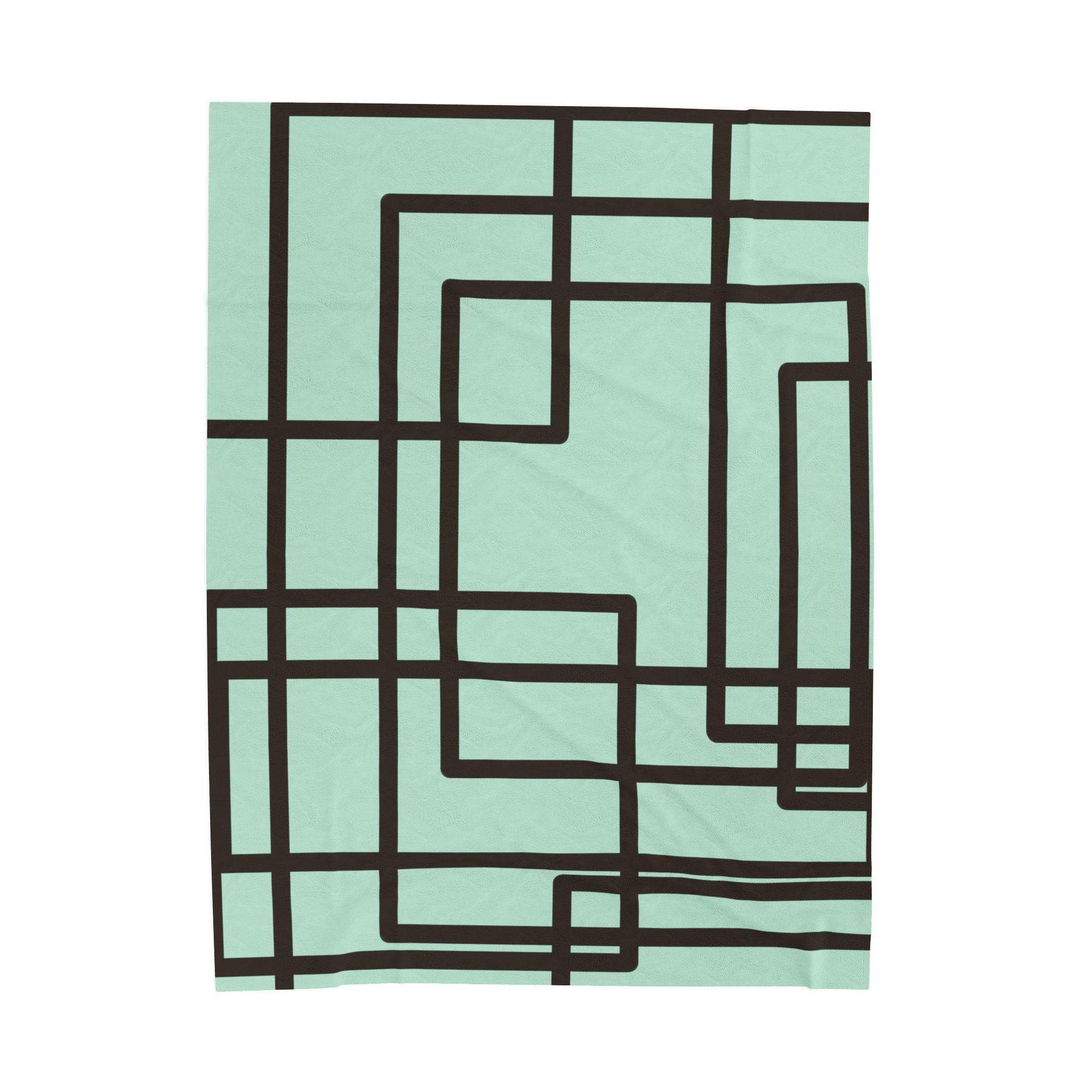 Velveteen Plush Blanket- Mint Madness