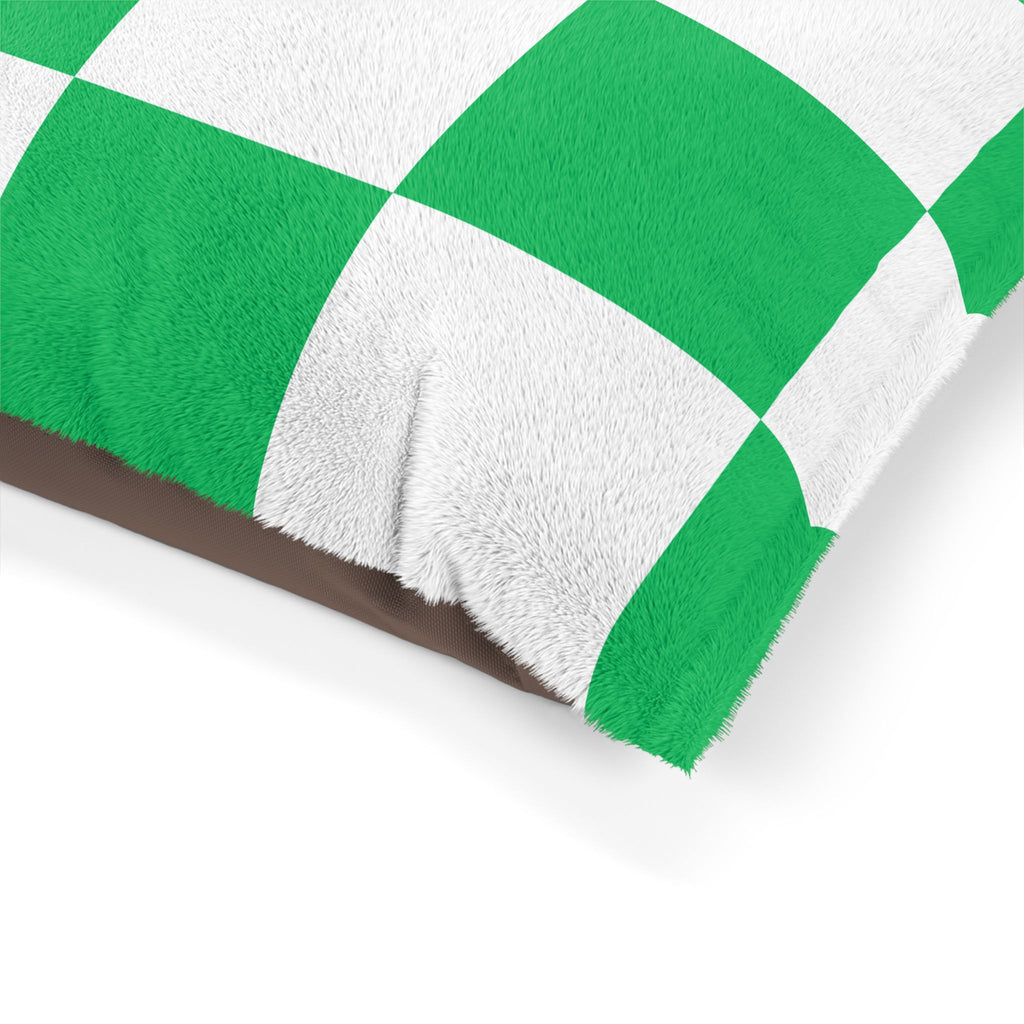 Pet Bed- green checkered