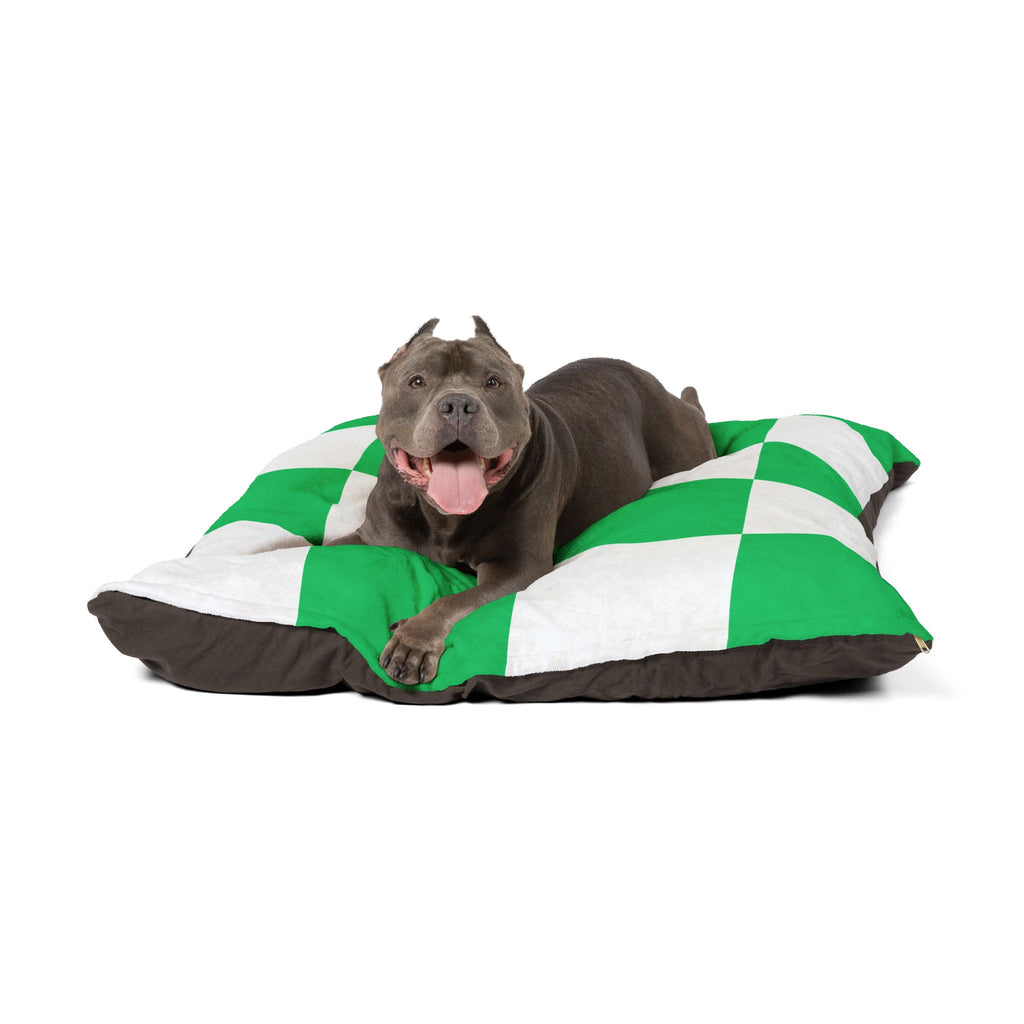 Pet Bed- green checkered
