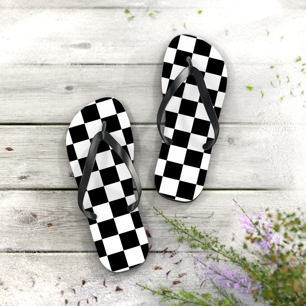Checkered Flip Flops