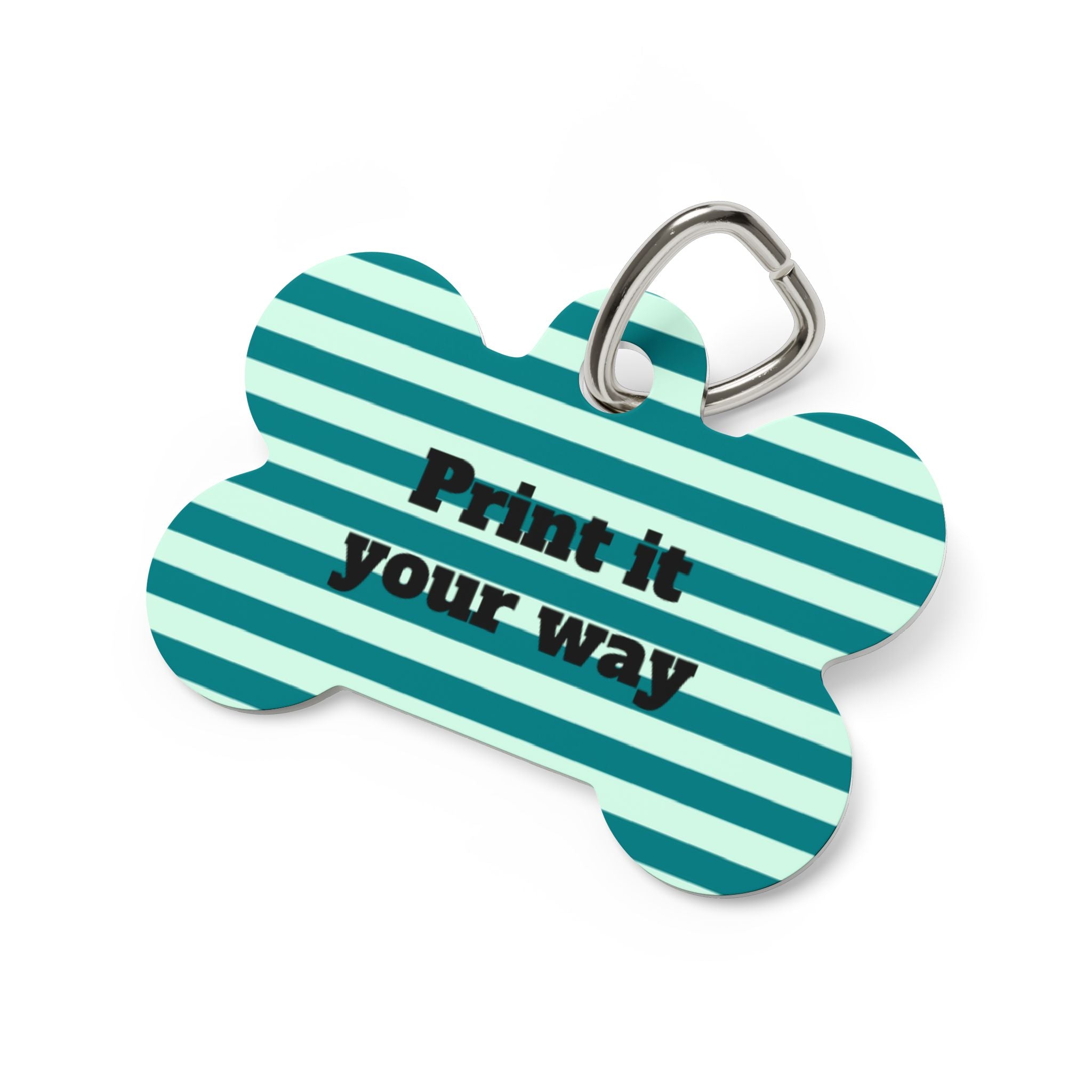 Pet Tags- Green Stripes