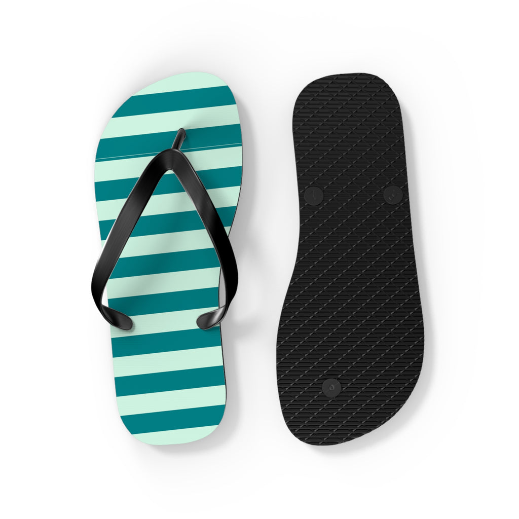 Flip Flops- green stripes