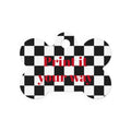 Checkered Pet Tags - Checkered (Black and White)