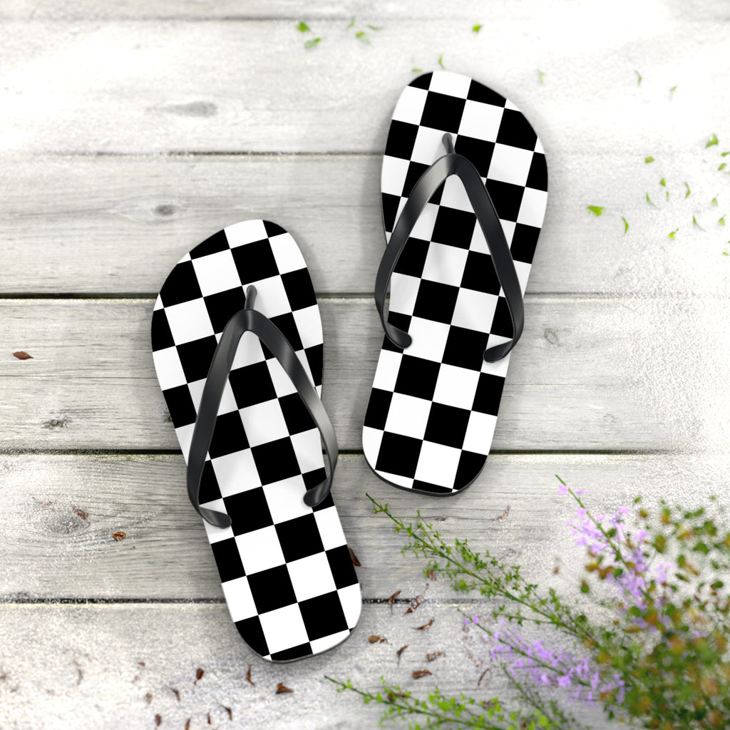 Checkered Flip Flops