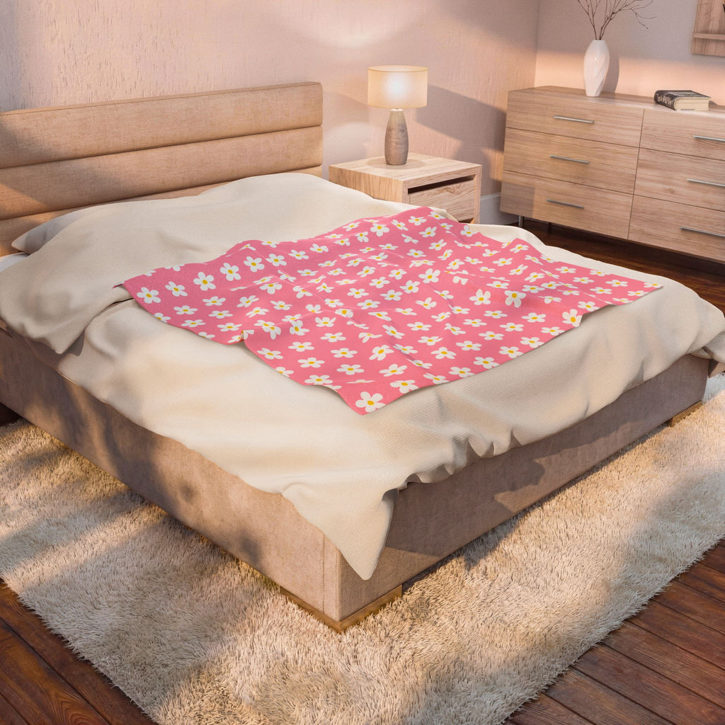 Velveteen Plush Blanket - Daisy Collection