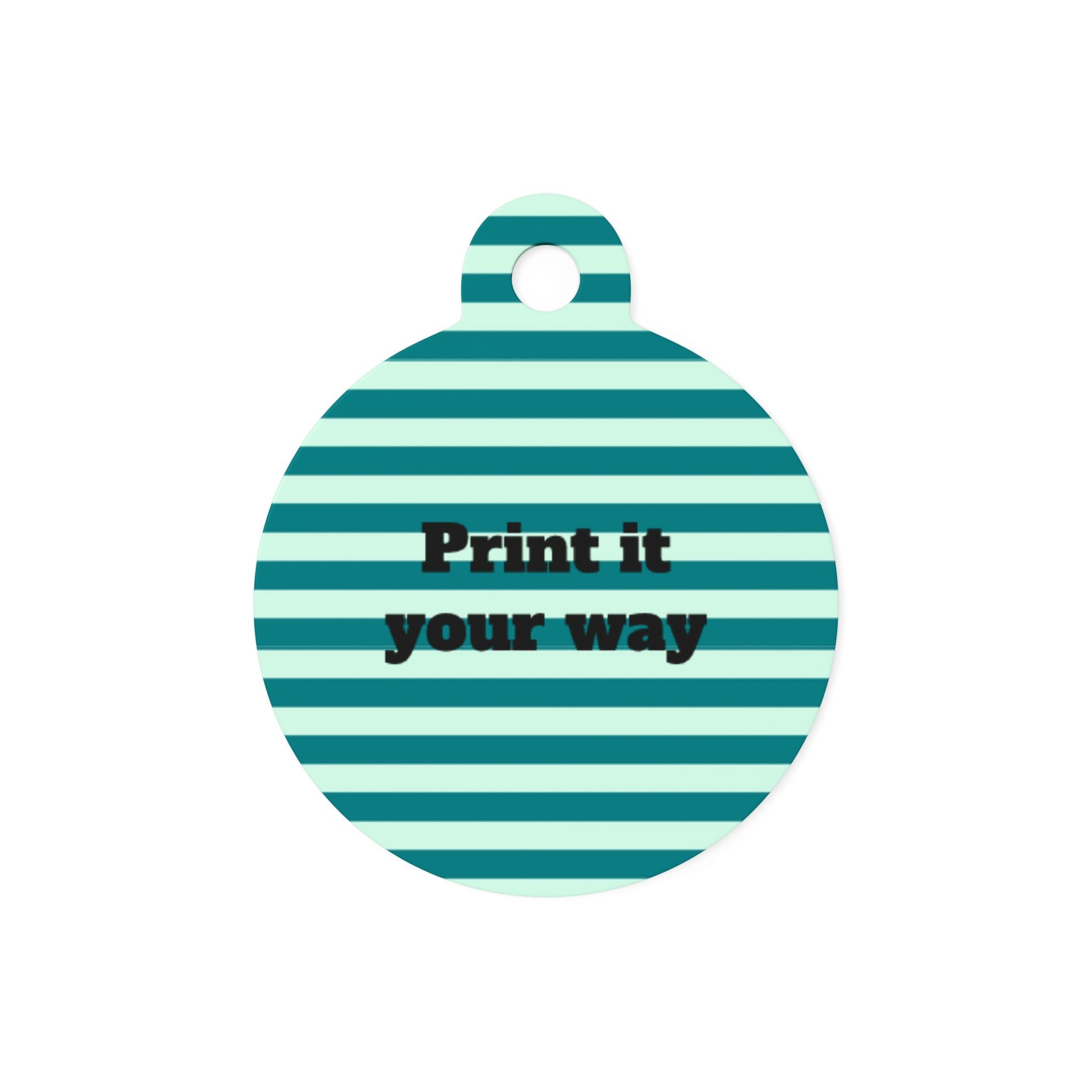Pet Tags- Green Stripes