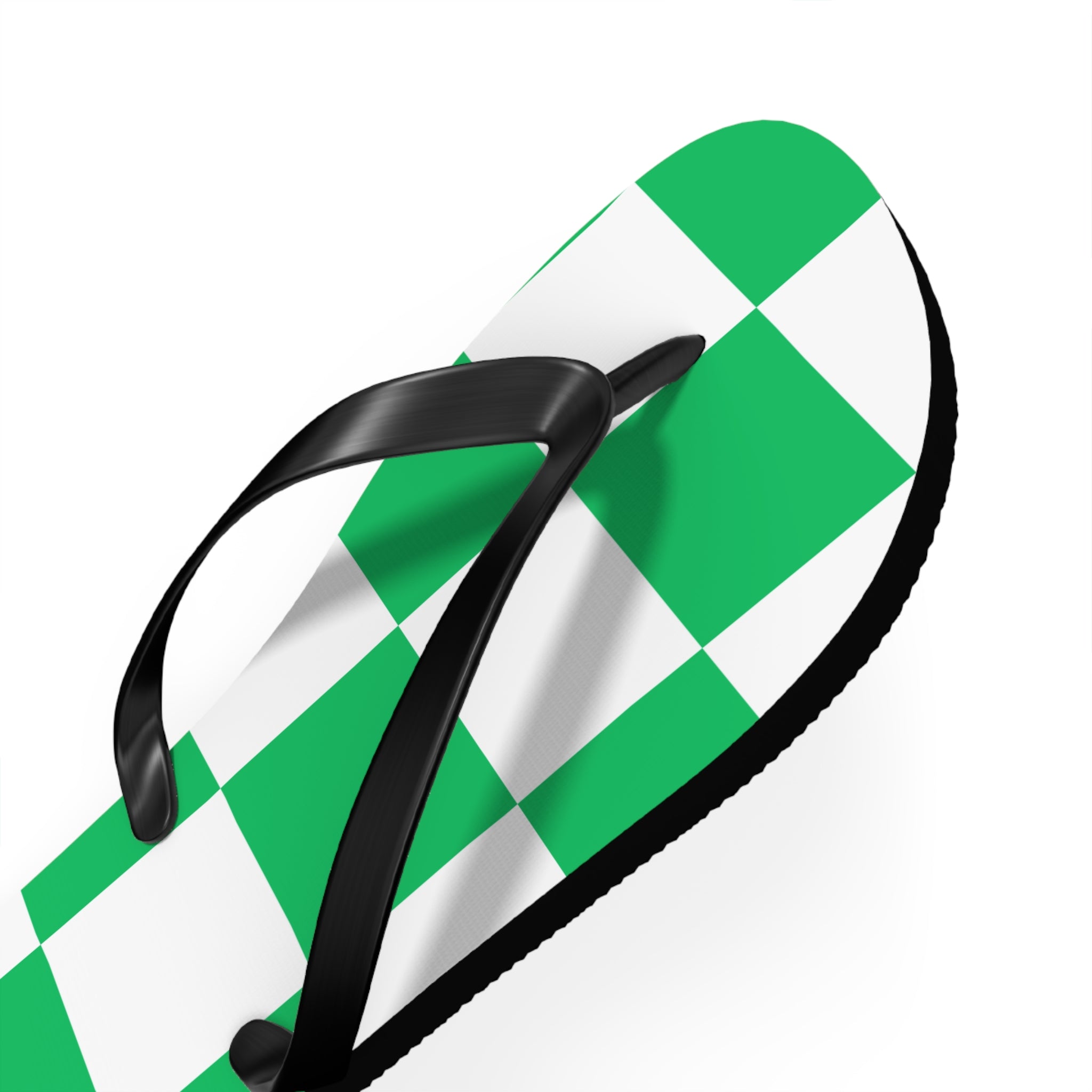 Flip Flops- green checkered