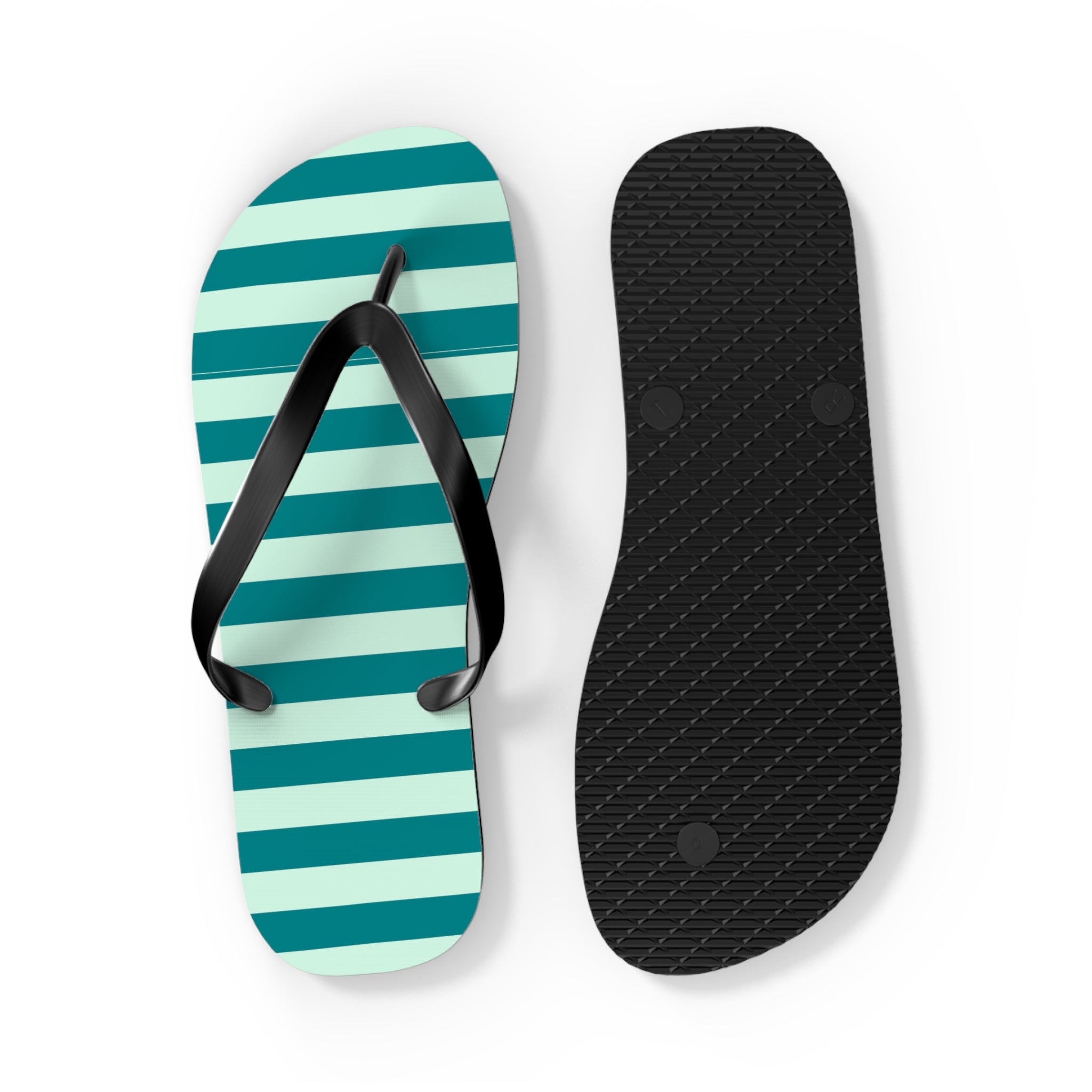 Flip Flops- green stripes