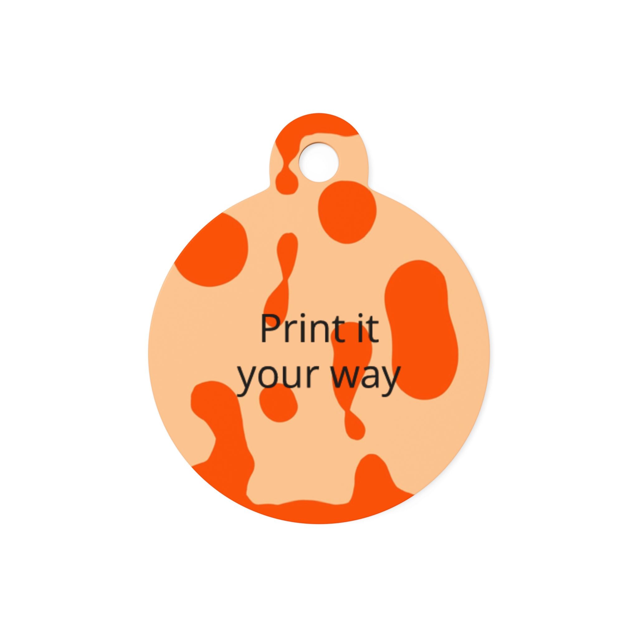 Pet Tags- Lava Lamp (Orange)