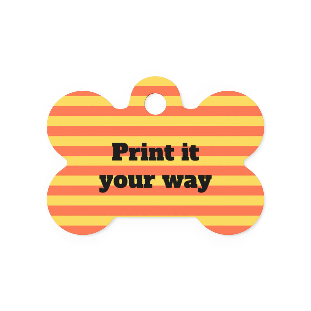 Pet Tags- Orange Stripes
