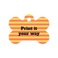 Pet Tags- Orange Stripes