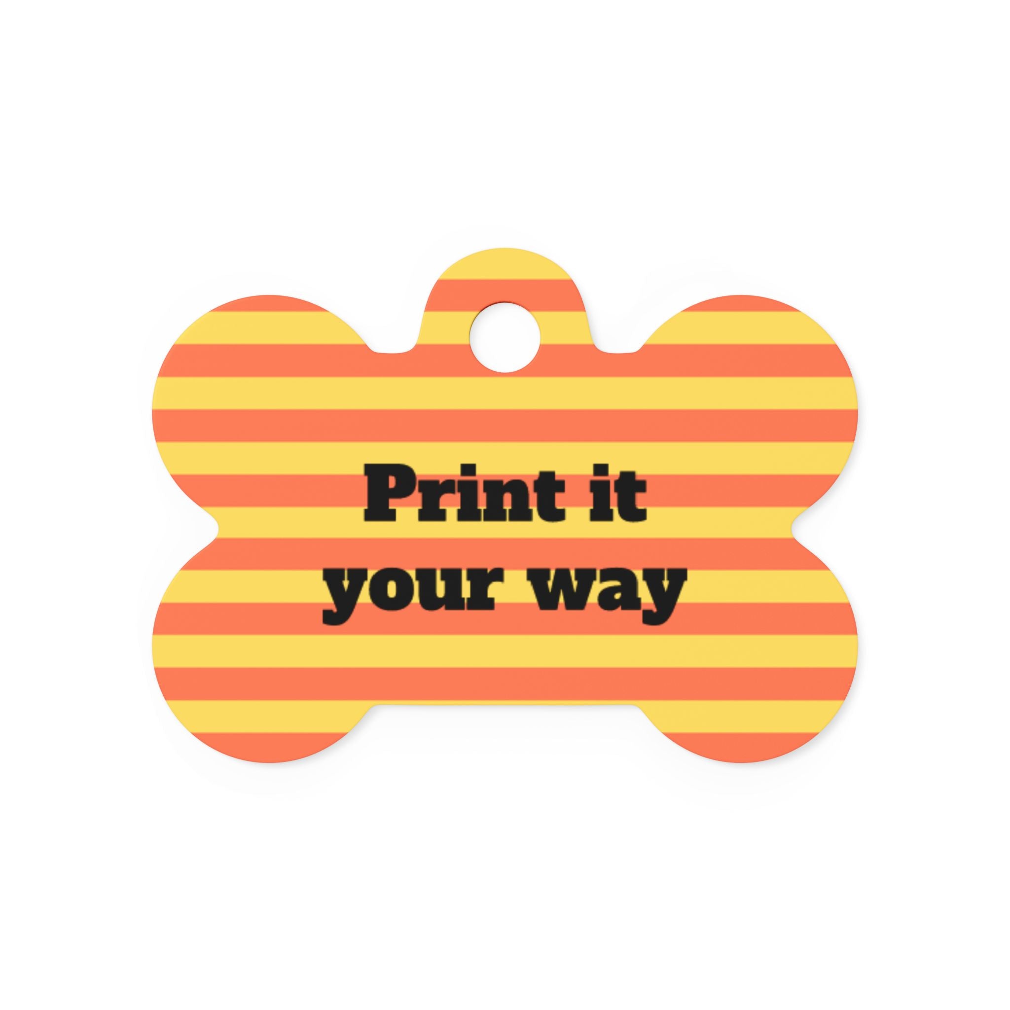 Pet Tags- Orange Stripes