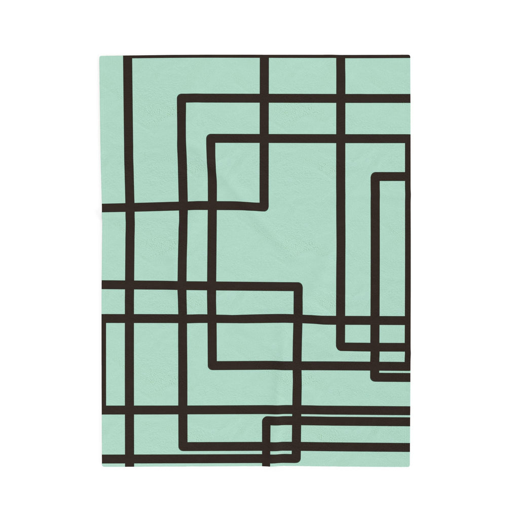 Velveteen Plush Blanket- Mint Madness
