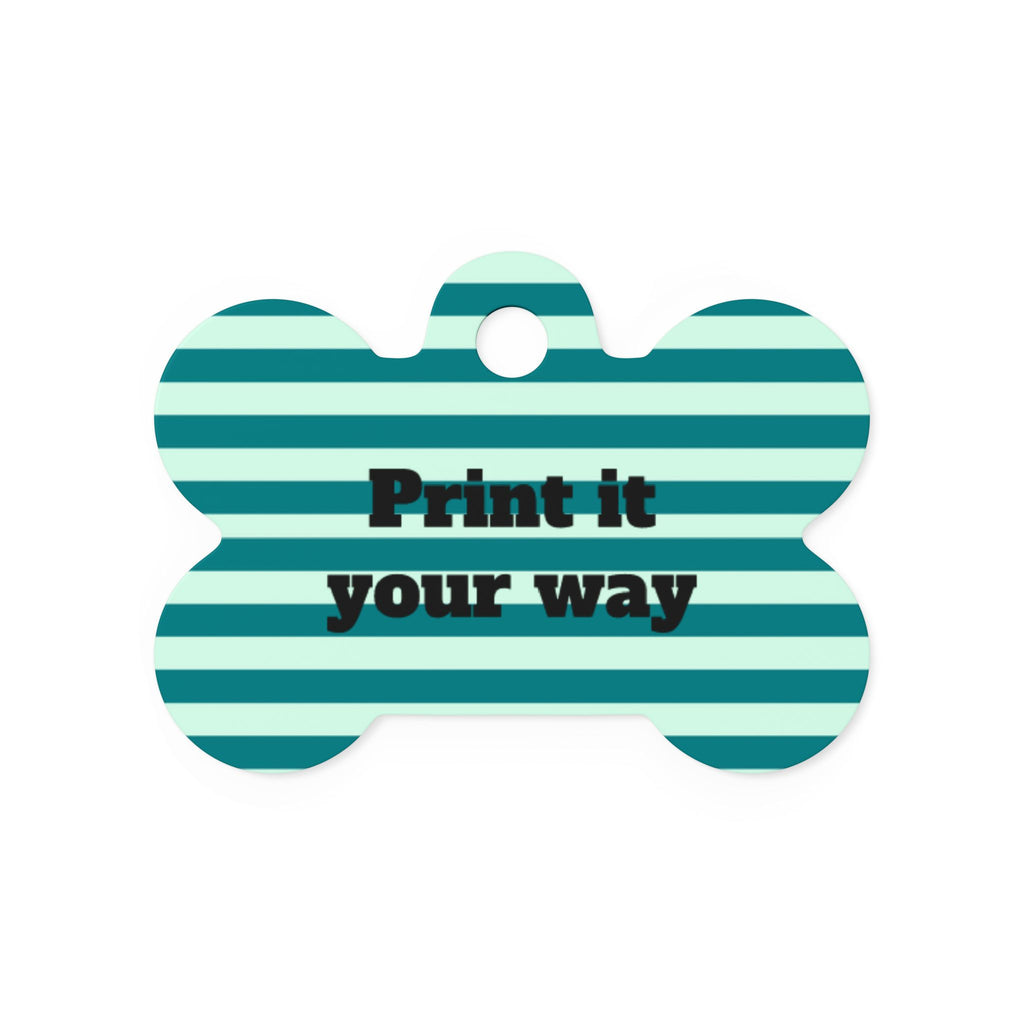 Pet Tags- Green Stripes