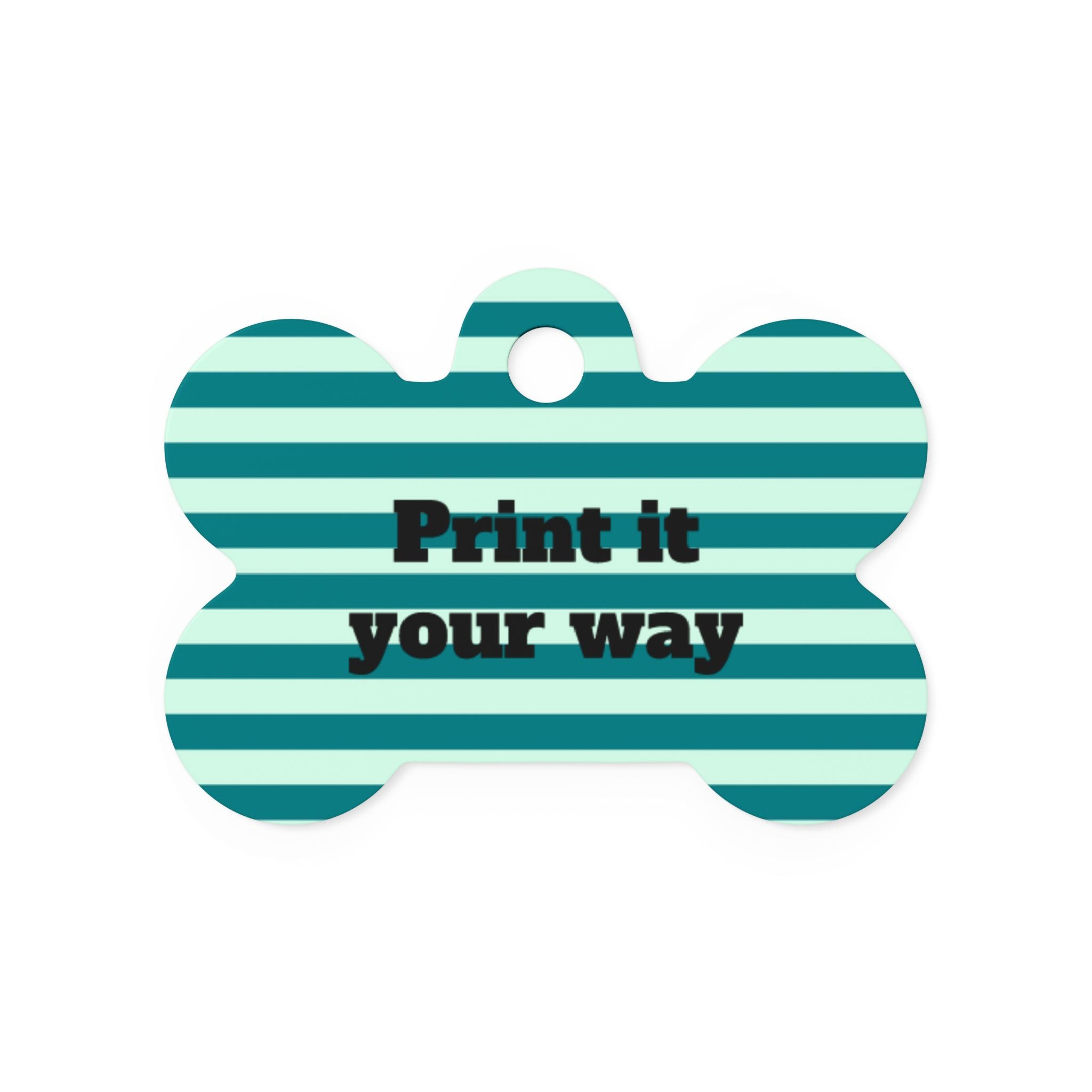 Pet Tags- Green Stripes