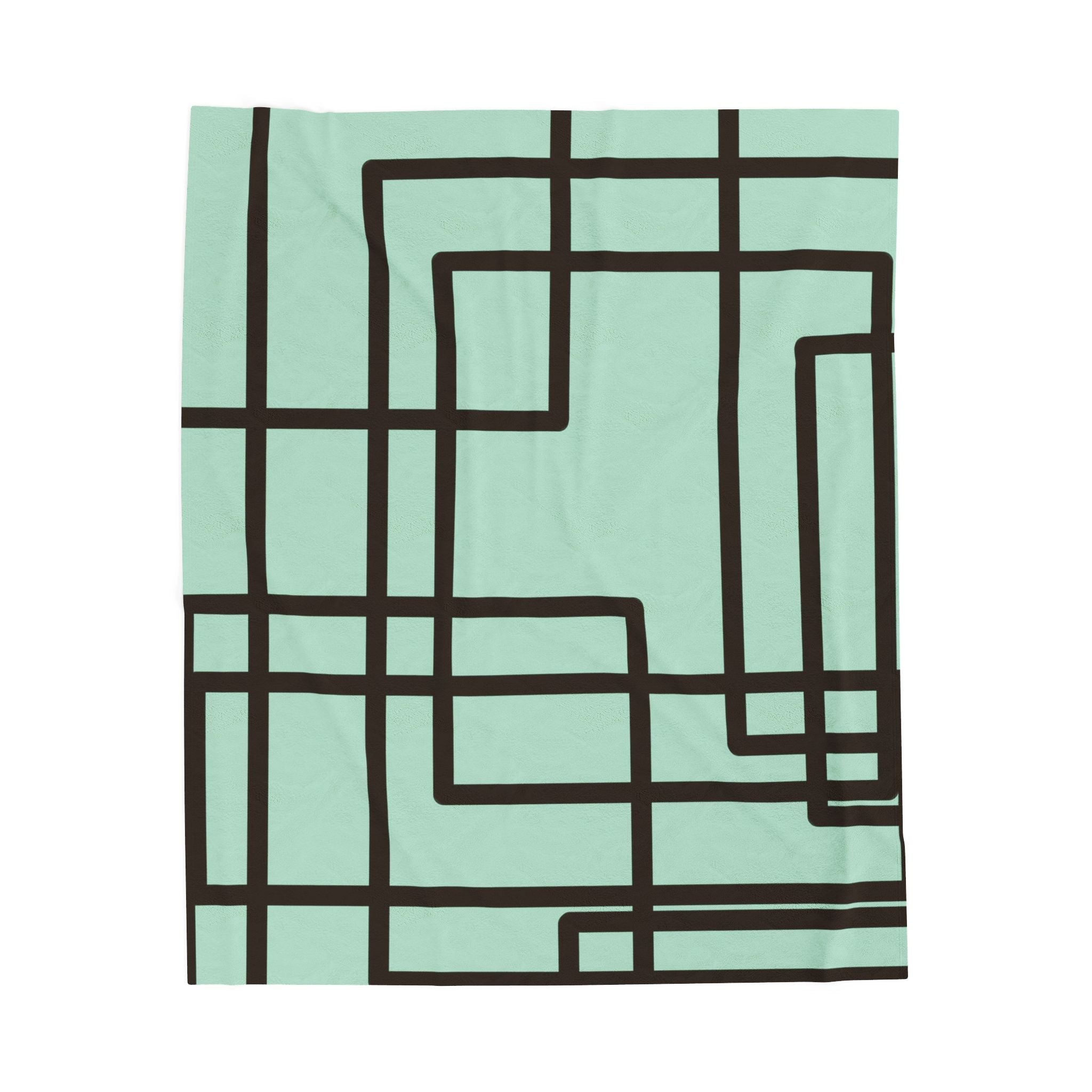 Velveteen Plush Blanket- Mint Madness