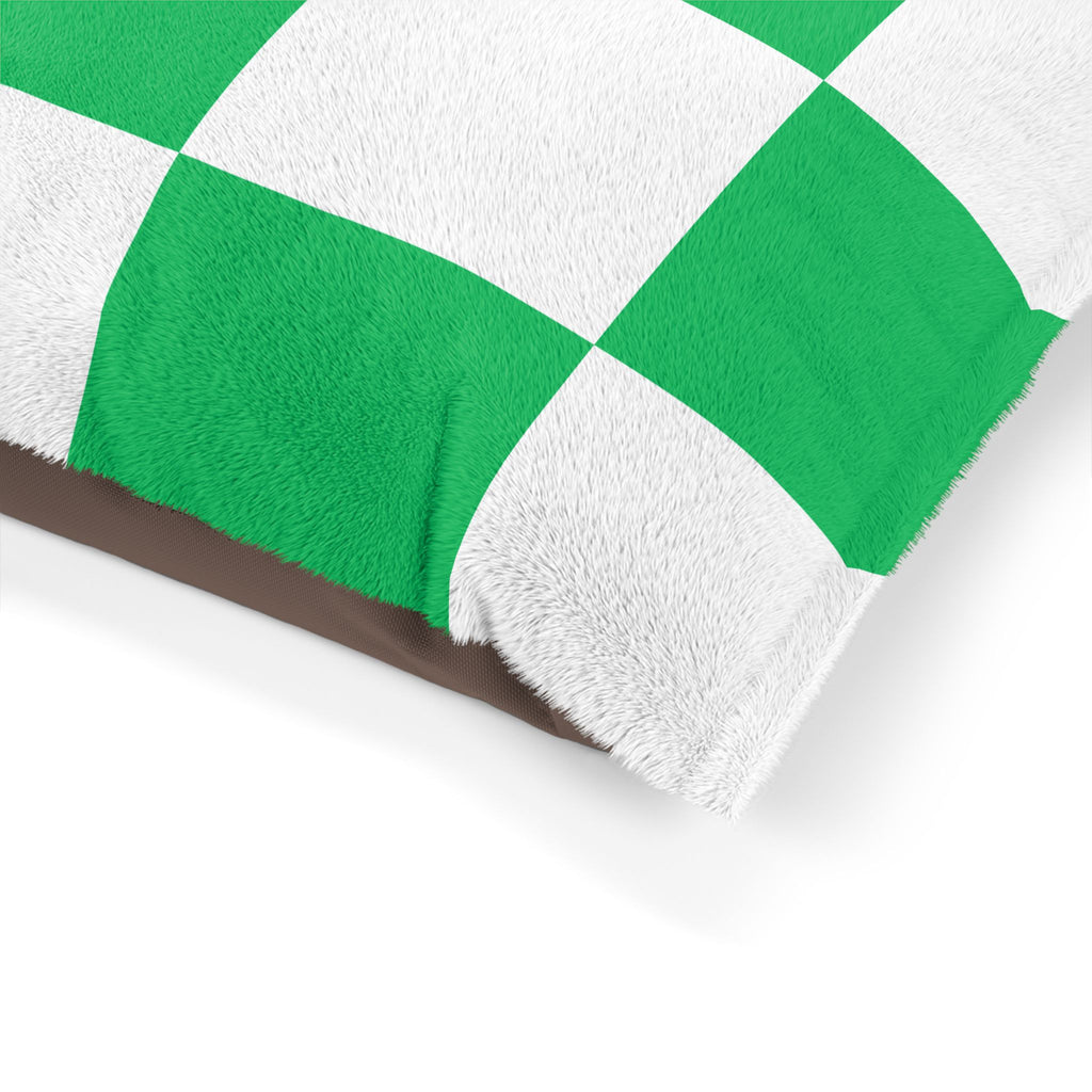 Pet Bed- green checkered