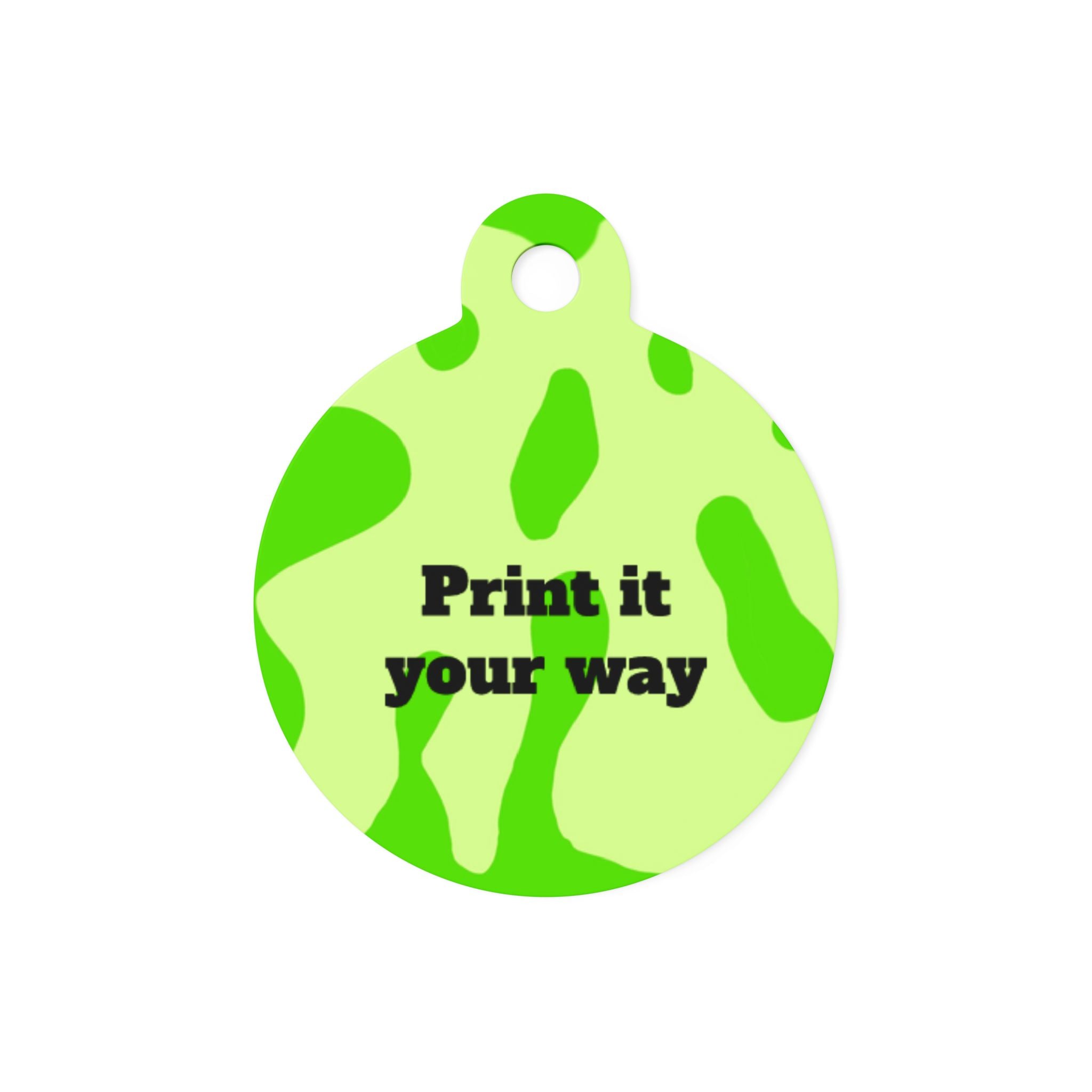 Pet Tags- Lava Lamp (Green)