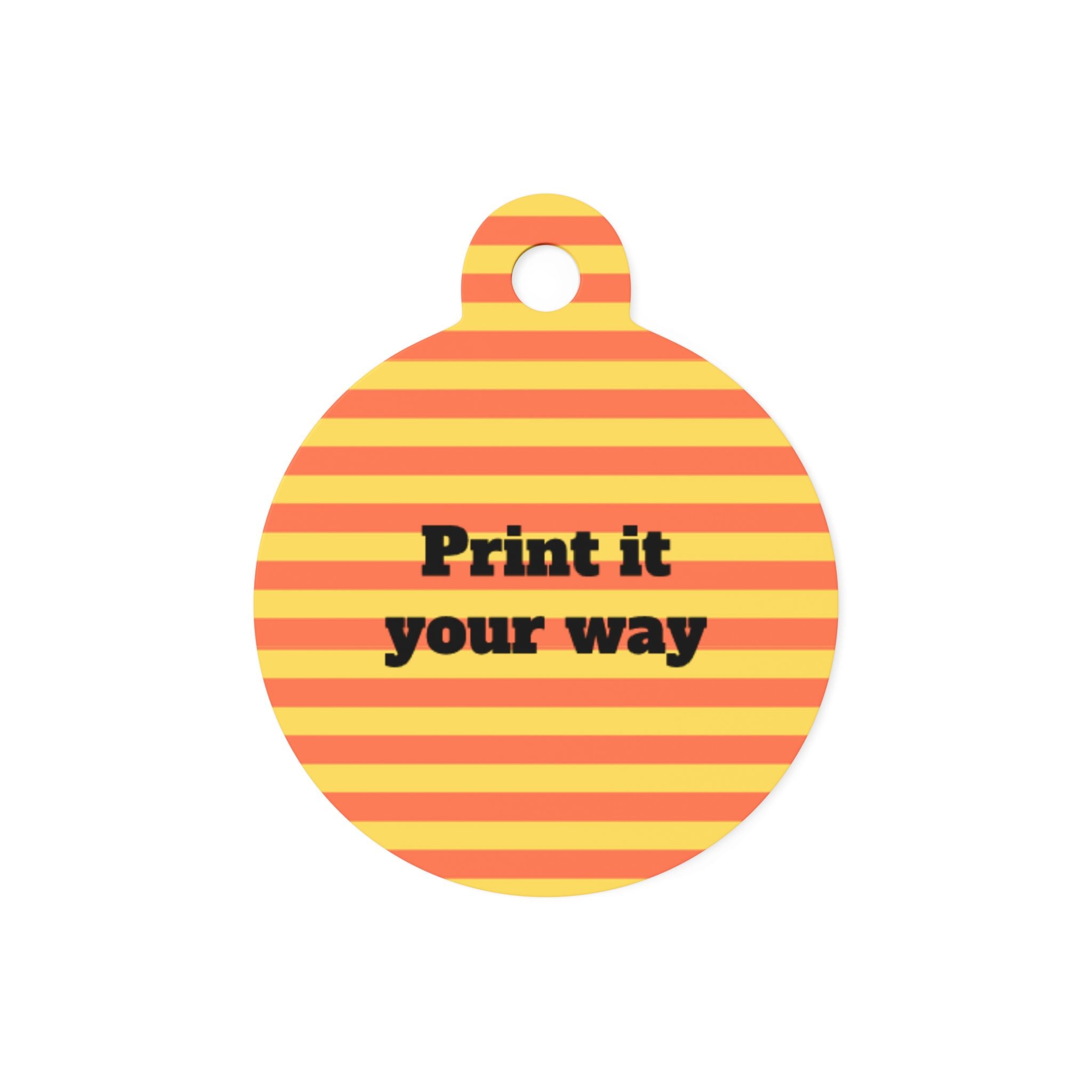 Pet Tags- Orange Stripes