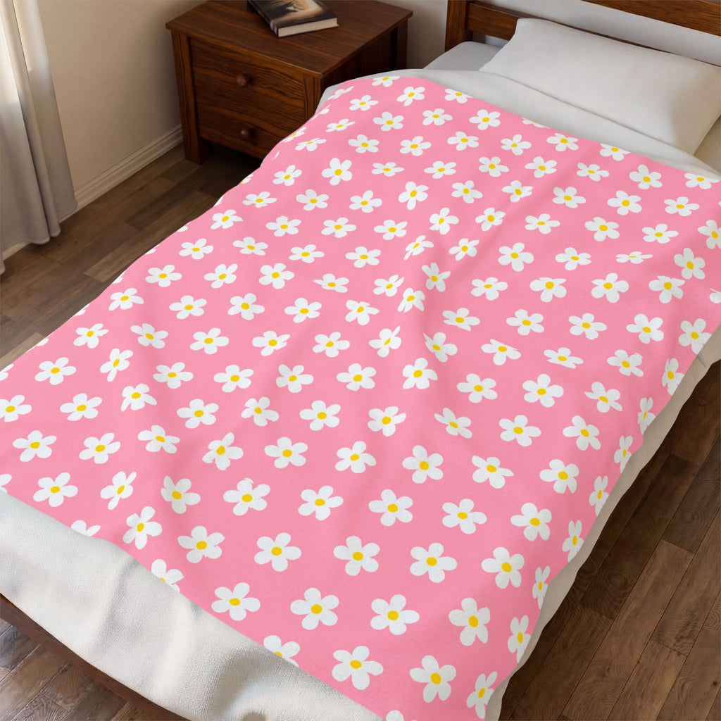 Velveteen Plush Blanket - Daisy Collection